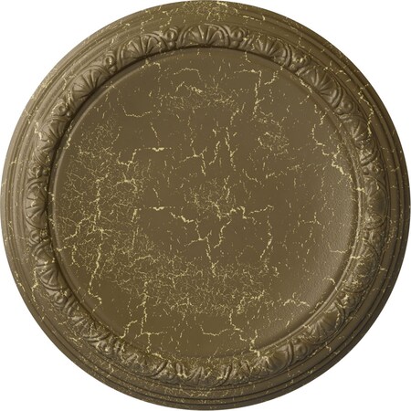 Carlsbad Ceiling Medallion (Canopies up to 14 1/4"), 19 1/2"OD x 1 3/4"P, Mississippi Mud Crackle